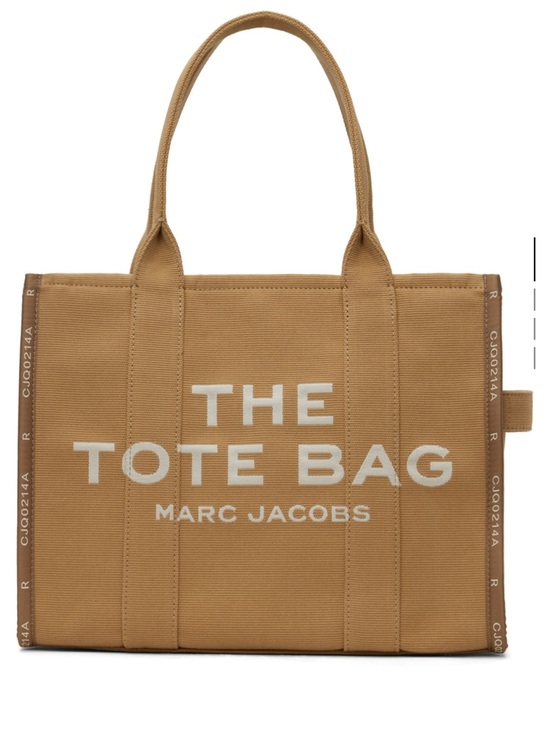 Marc Jacobs Handbags - Marc Jacobs Tan 'The Jacquard Large 'The Tote Bag' with White Logo